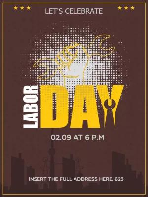 Editable Labor Day Invitation Poster to Customize Online