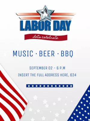 Editable Labor Day Party Invitation Template Online