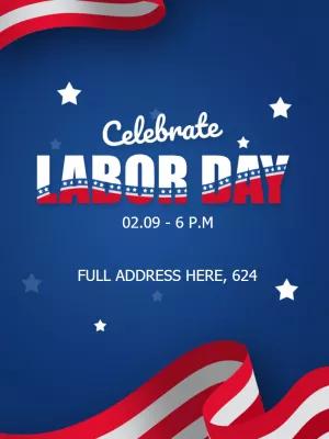 Labor Day Patriotic Invitation Template to Edit Online