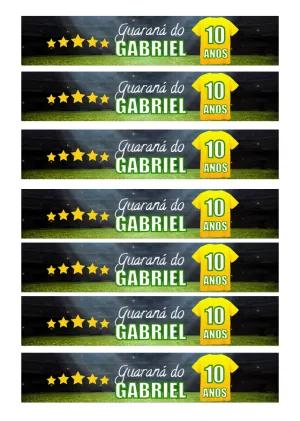 Rótulo de Garrafa Futebol para Editar Online e Imprimir