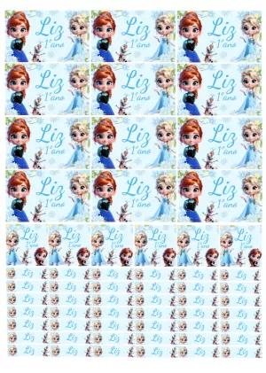 Kit de Etiquetas Escolares Frozen para Editar e Imprimir