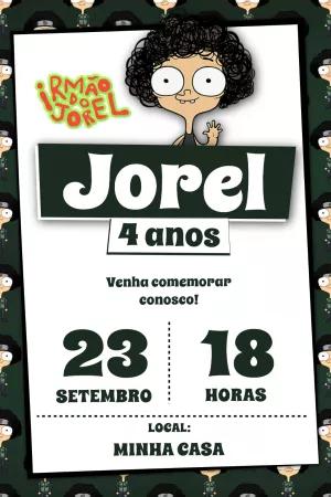 Convite de Aniversário Irmão do Jorel para Editar Online