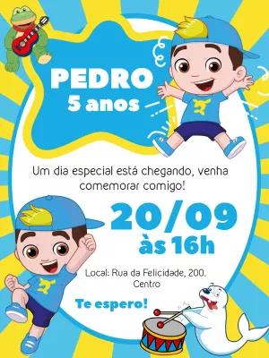 Convite de Aniversário Luccas Neto para Editar Online
