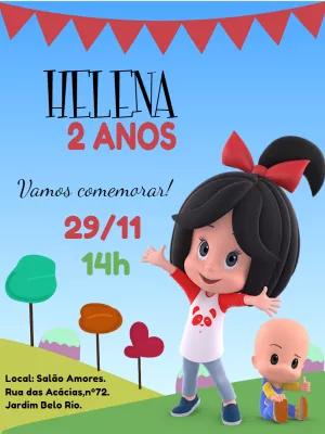 Convite de Aniversário Cléo e Cuquin para Editar Online