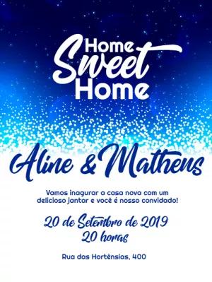 Convite de Casa Nova Moderno e Elegante para Editar Online
