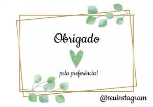 Cartão de Agradecimento Floral com Eucalipto para Editar