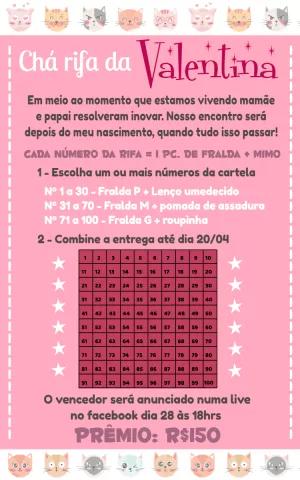 Convite Chá Rifa Gatinhos Editável Online para Imprimir