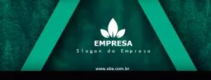 Banner para Empresa com Folhas para Editar Online
