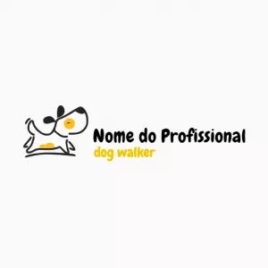 Logo Editável para Pet Sitter e Dog Walker Profissional
