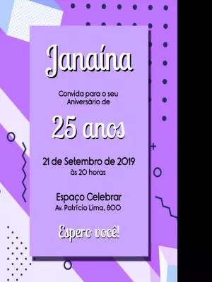 Convite de Aniversário Moderno Pop Art para Editar Online