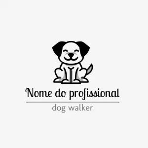 Logo Pet Sitter com Cachorro Fofo para Editar Online