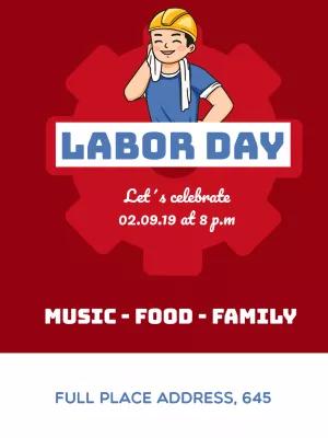 Editable Labor Day Party Invitation Template Online