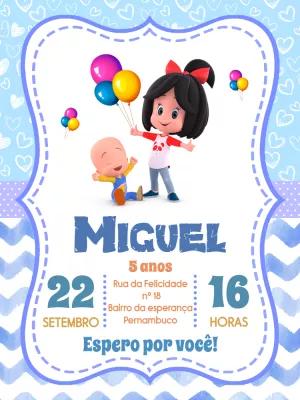 Convite Aniversário Cleo e Cuquin para Editar Online