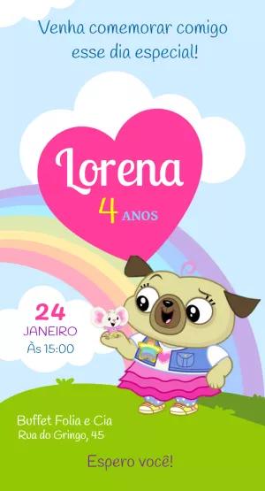 Convite de Aniversário Chip e Potato para Editar Online