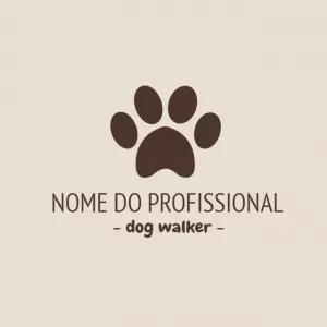 Logo para Pet Sitter e Dog Walker Editável Online