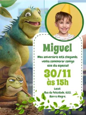 Convite de Aniversário Filme Léo com Foto para Editar Online