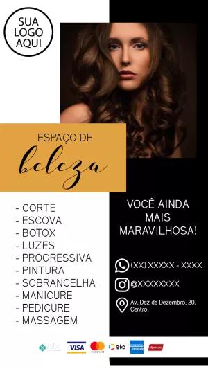 Flyer de Salão de Beleza Profissional para Editar Online