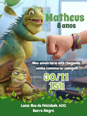 Convite de Aniversário Léo o Filme para Editar Online