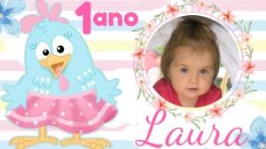 Painel Galinha Pintadinha Candy com Foto para Editar Online