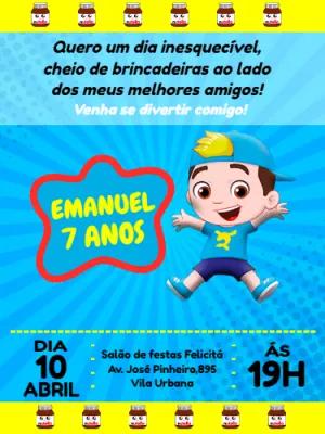 Convite de Aniversário Luccas Neto para Editar e Imprimir