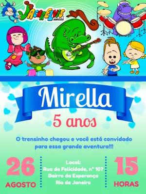 Convite Aniversário Jacarelvis e Amigos para Editar Online