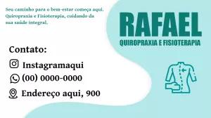 Cartão de Visita Fisioterapia e Quiropraxia para Editar Online