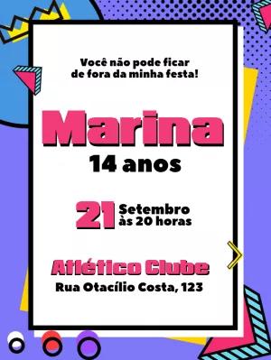 Convite de Aniversário Pop Art Comics para Editar Online