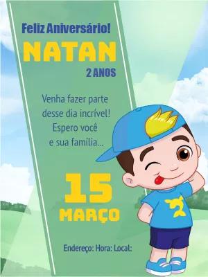Convite de Aniversário Luccas Neto para Editar Online