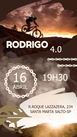Convite de Aniversário Tema Bike e Ciclismo para Editar Online