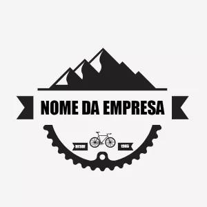 Logo de Ciclismo com Montanhas para Editar Online