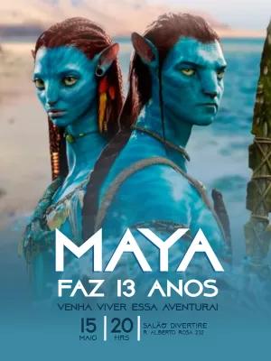 Convite de Aniversário Avatar com Personagens para Editar