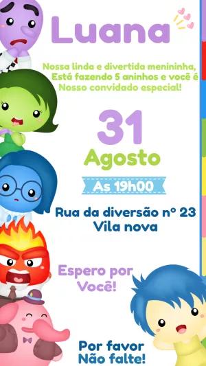 Convite de Aniversário Divertidamente para Editar Online