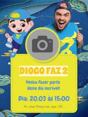 Convite Aniversário Luccas Neto com Foto para Editar Online