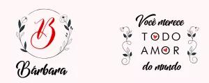 Arte para Caneca Amor com Monograma Floral para Editar Online