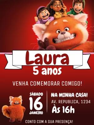 Convite Aniversário Red Crescer é uma Fera para Editar Online