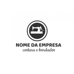 Logo de Costura com Máquina de Costura Editável Online
