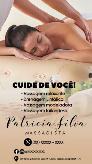 Flyer de Massoterapia e Estética para Editar Online