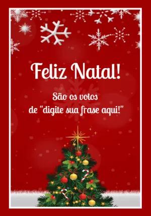 Cartão de Feliz Natal com Árvore para Editar Online