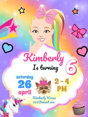 JoJo Siwa Birthday Party Invitation Editable Online