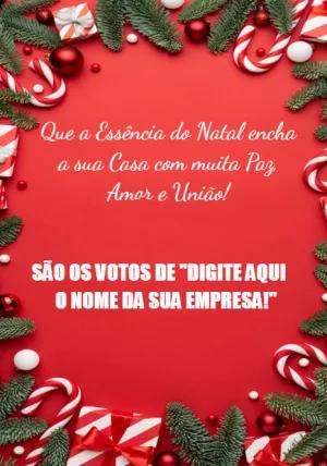 Post de Natal para Empresa com Mensagem para Editar Online