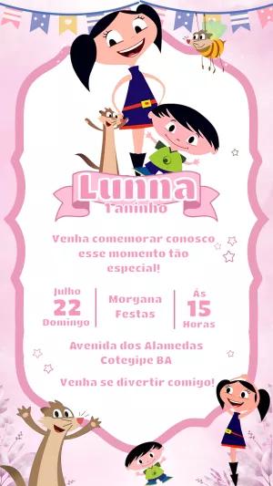 Convite Show da Luna para Aniversário Infantil Editável