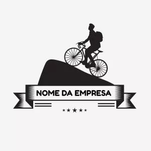 Logotipo Editável Online de Ciclista Aventureiro