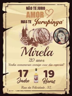 Convite de Aniversário Jurupinga com Foto para Editar Online