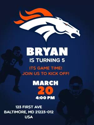 American Football Birthday Invitation to Edit Online