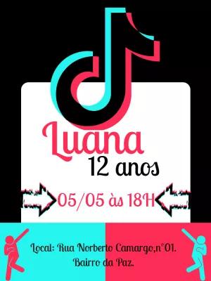 Convite de Aniversário Tema Tik Tok para Editar Online