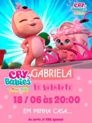 Convite de Aniversário Cry Babies Magic Tears para Editar Online