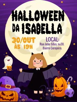 Convite de Aniversário Halloween Divertido para Editar Online