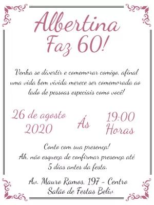 Convite de Aniversário Adulto Elegante para Editar Online