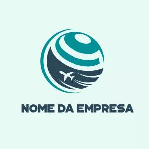 Logo de Turismo com Globo e Avião para Editar Online