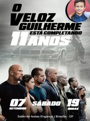 Convite Aniversário Velozes e Furiosos com Foto para Editar